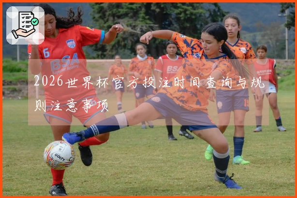 2026世界杯官方投注时间查询与规则注意事项