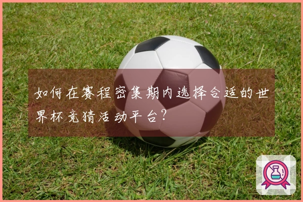 如何在赛程密集期内选择合适的世界杯竞猜活动平台？